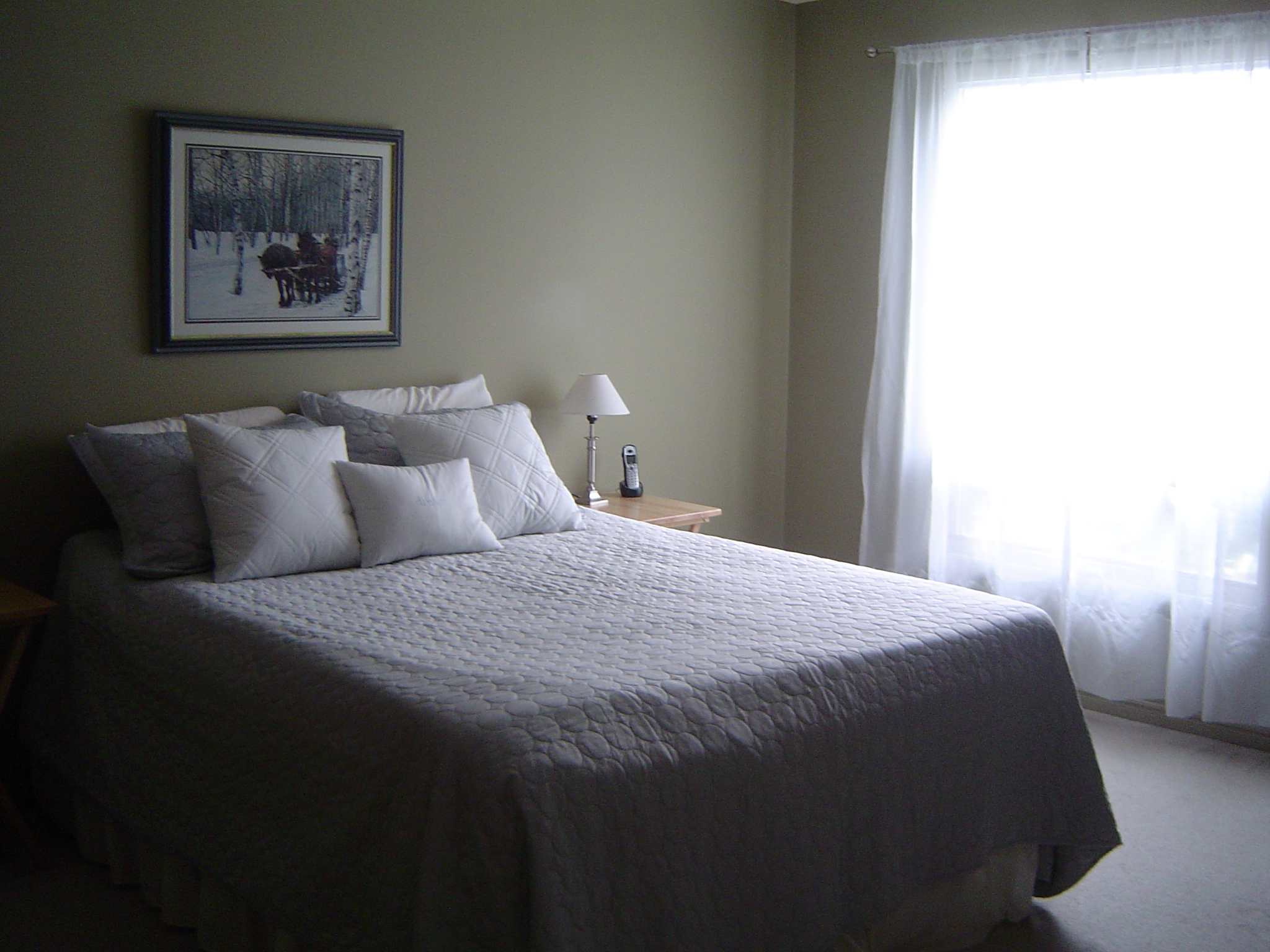 Upstairs are 3 nice sized bedrooms, the master is large enough for your king size bed